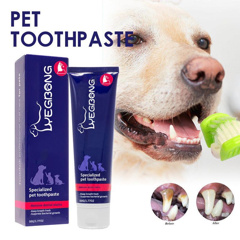 Yegbong Pet Oral Cleaning Paste, Cat and Dog Cleaning Oral Malodour, Tartar, and Stains, Whitening Tooth