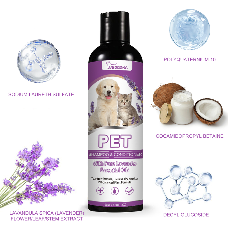 Yegbong Pet Shampoo Relieves skin itching & irritation Detangles & softens fur