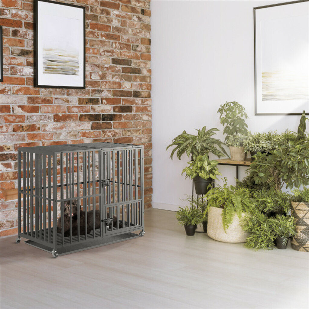 38 Heavy Duty Dog Cage Large XL XXL Pet Kennel on Wheels