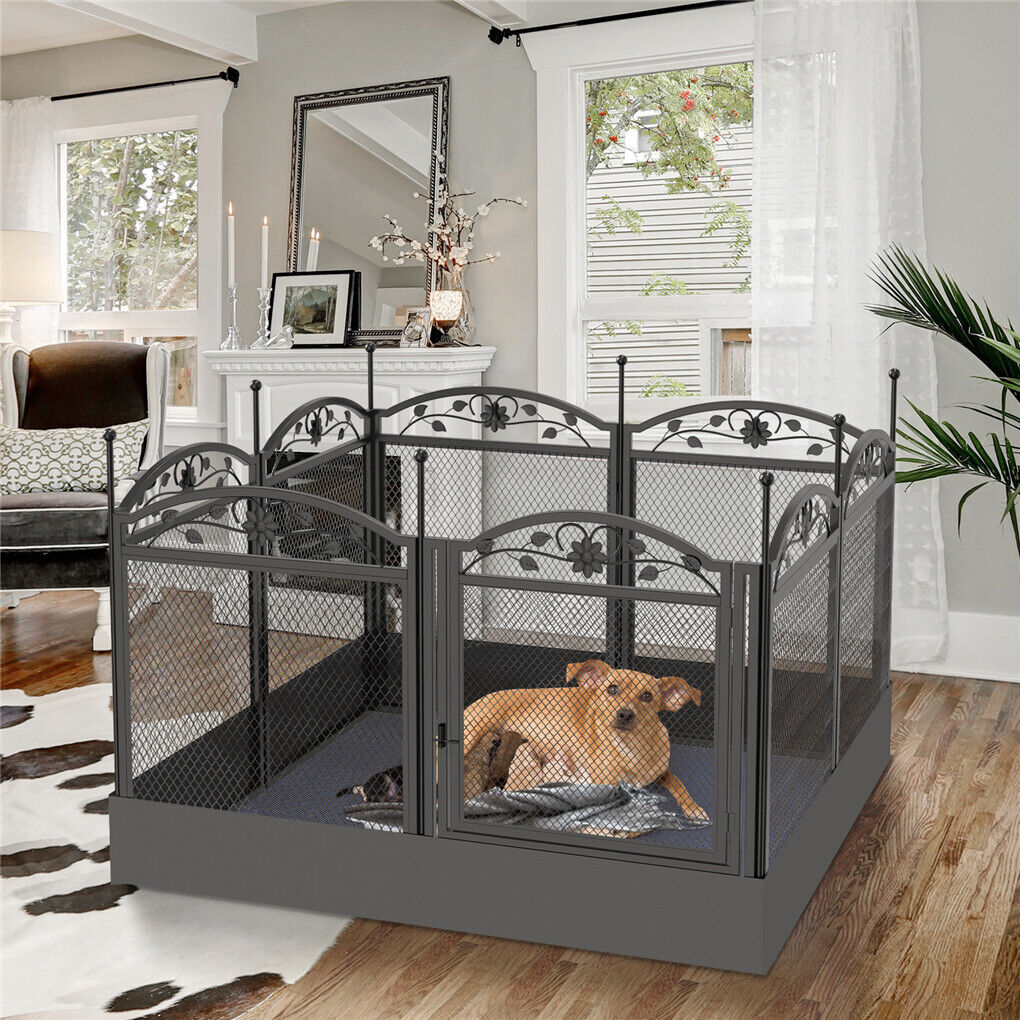 HeavyDuty Metal Dog Playpen w/ Waterproof Border