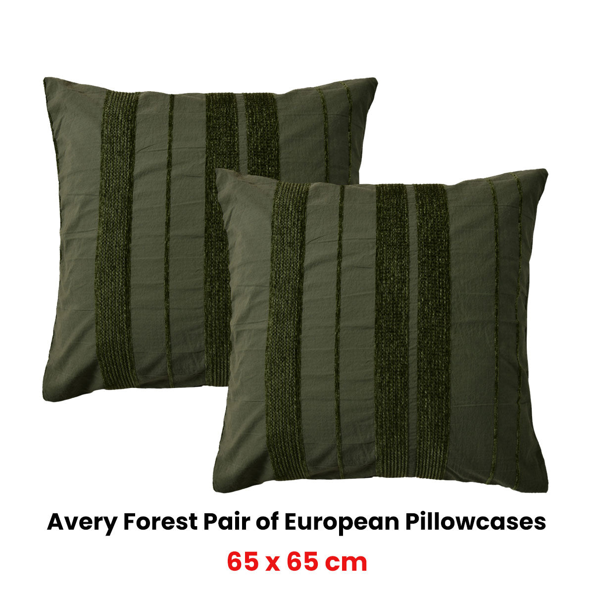 Bianca Pair of Avery Forest European Pillowcases 65 x 65cm
