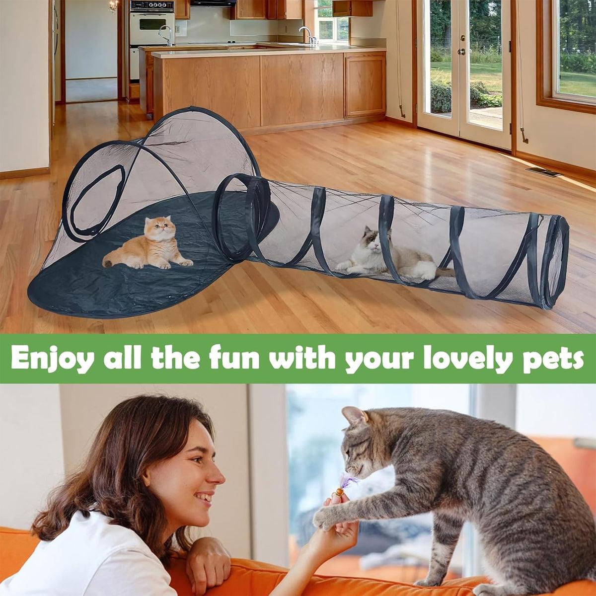 Outdoor Pet Tent Nest Foldable Cat Tunnel Playhouse Portable Shelter for Cats
