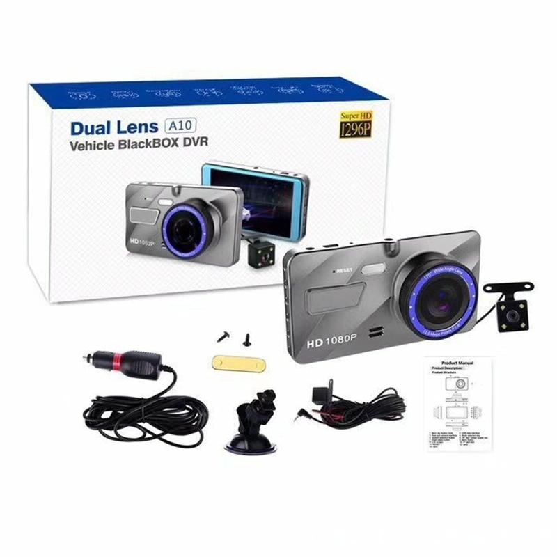 Smart Car Dual Lens Video Camera - Full Hd 1080p Motion Detection Tf Card Support