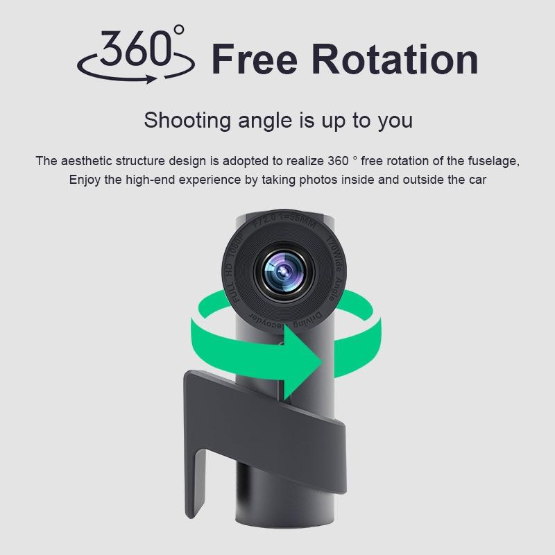 360 Degree Hidden Car Wifi Driving Recorder with Single Camera