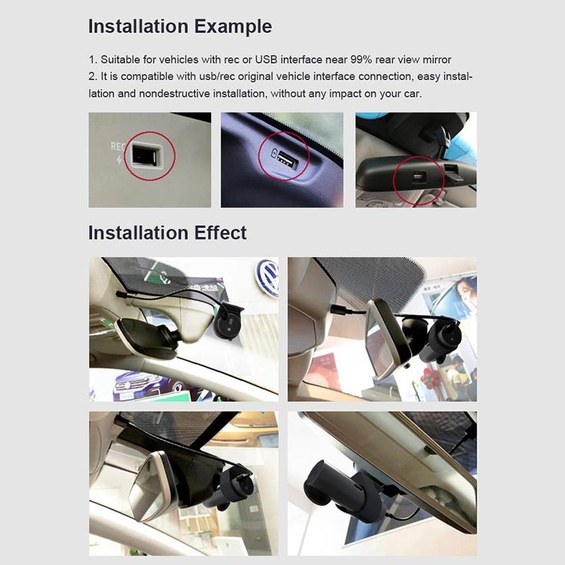 360 Degree Hidden Car Wifi Driving Recorder with Single Camera