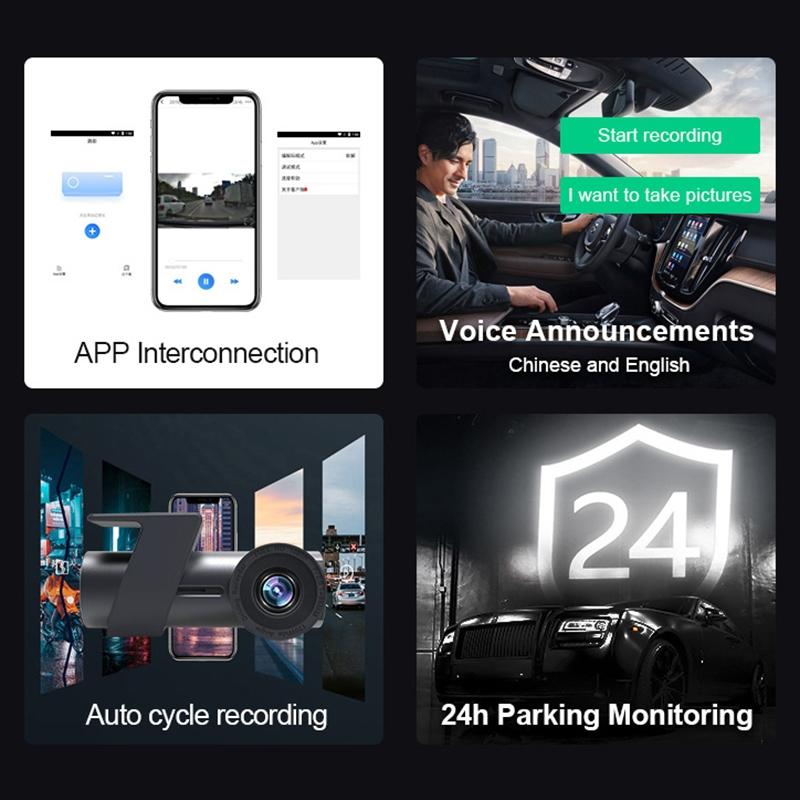 360 Degree Hidden Car Wifi Driving Recorder with Single Camera