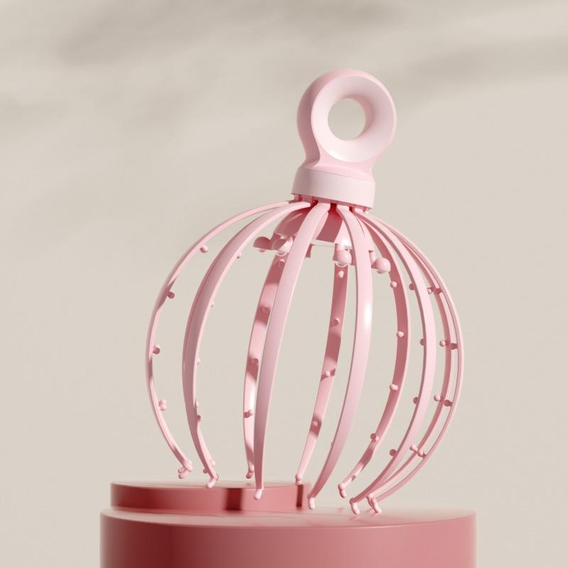 18-Claw Scalp Massager Pink