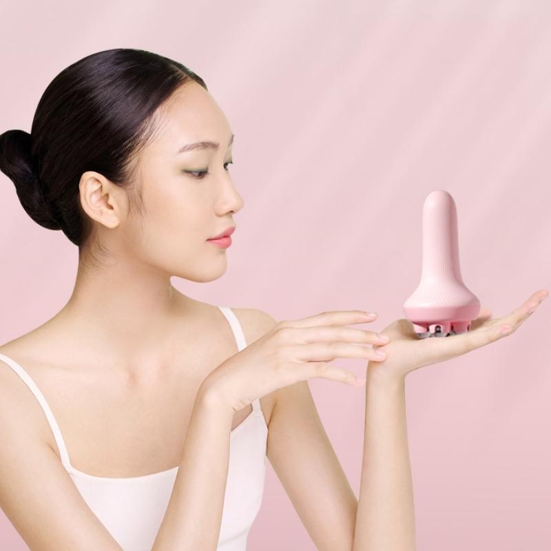 Ab Roller Massager For Inner Leg & Abdominal Muscle Relaxation Pink