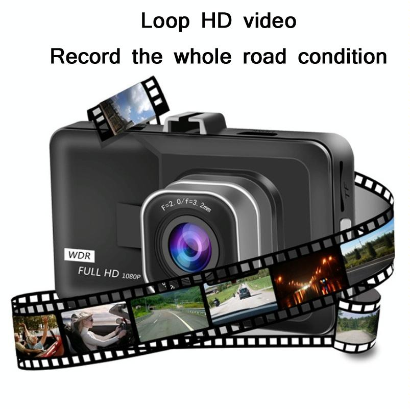 1080p Hd 3.0 Wide-angle Driving Recorder with Reversing Image - Compact Size