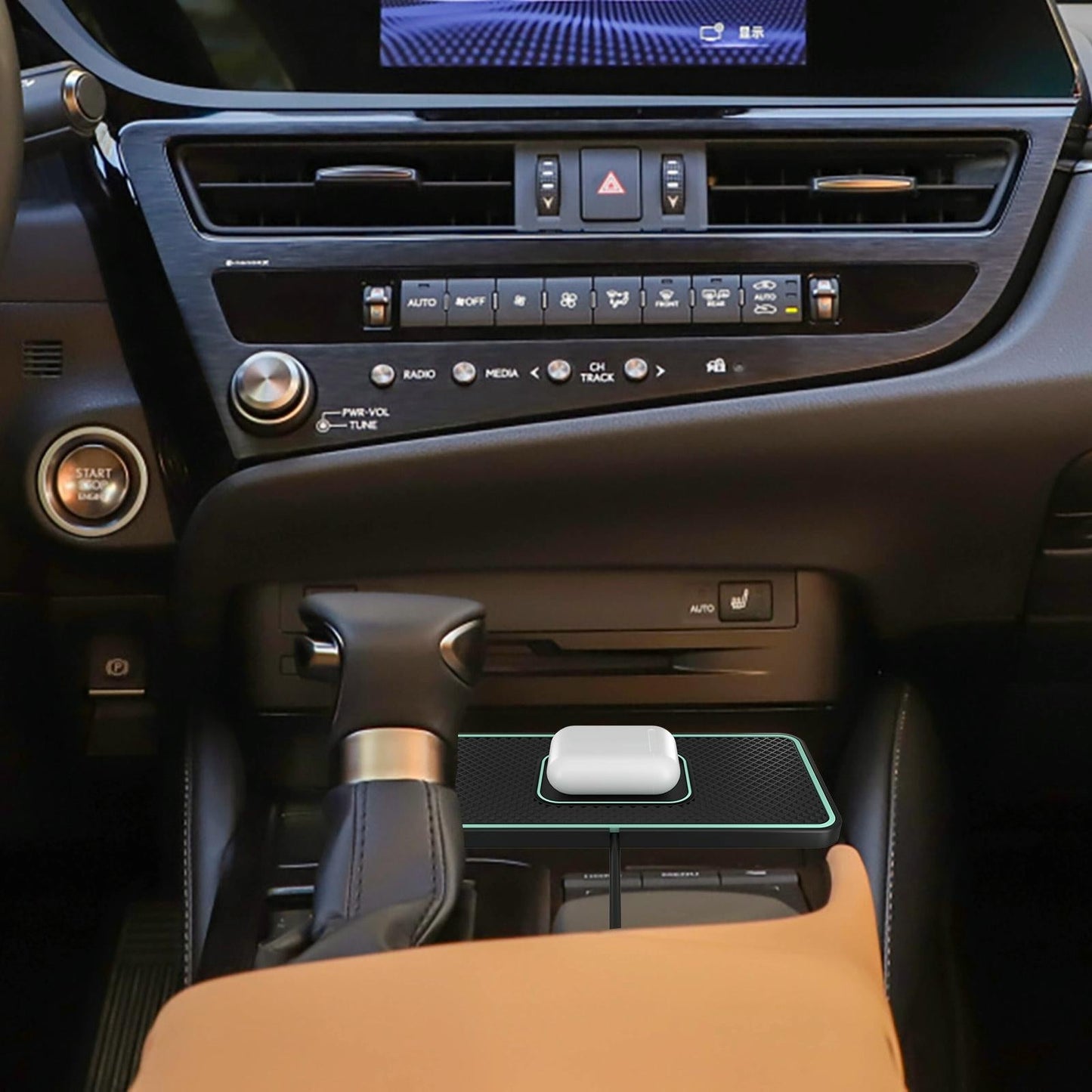 Wireless Car Charger with Anti-slip Pad for Airpods / Iphone - 15w