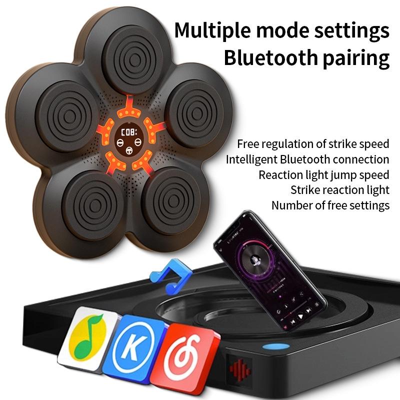 Bluetooth Music Boxing Machine With Wall Mount And Adult Gloves - Without Glove