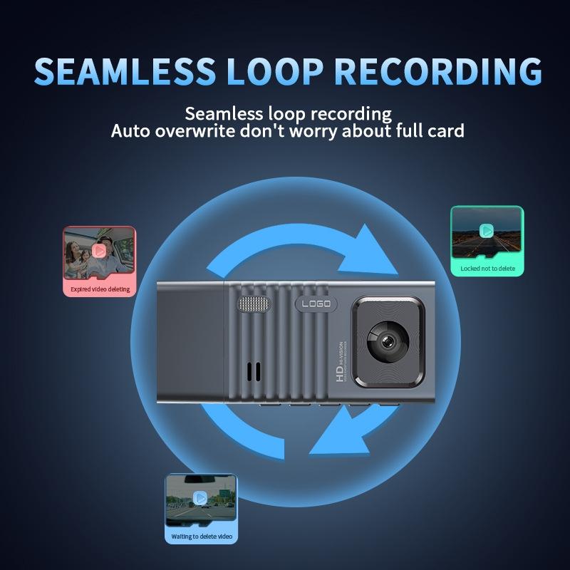 3-in-1 Car Dash Cam with Wifi 1080p Night Vision 3 Ips Screen 32gb - 32G