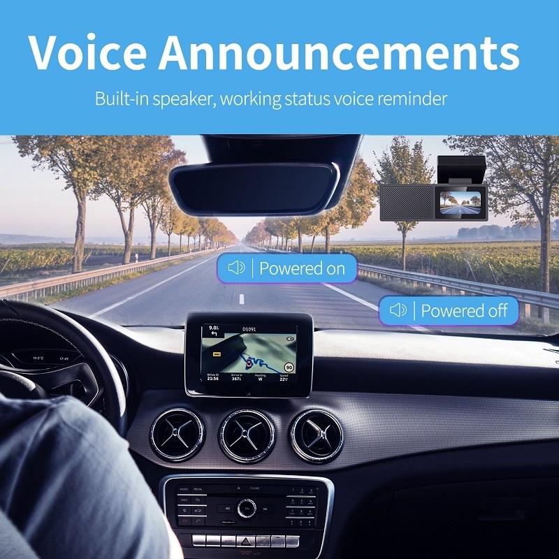 High Definition Car Wifi Dash Cam with Night Vision - 2k - Dual Recording 2K+720P