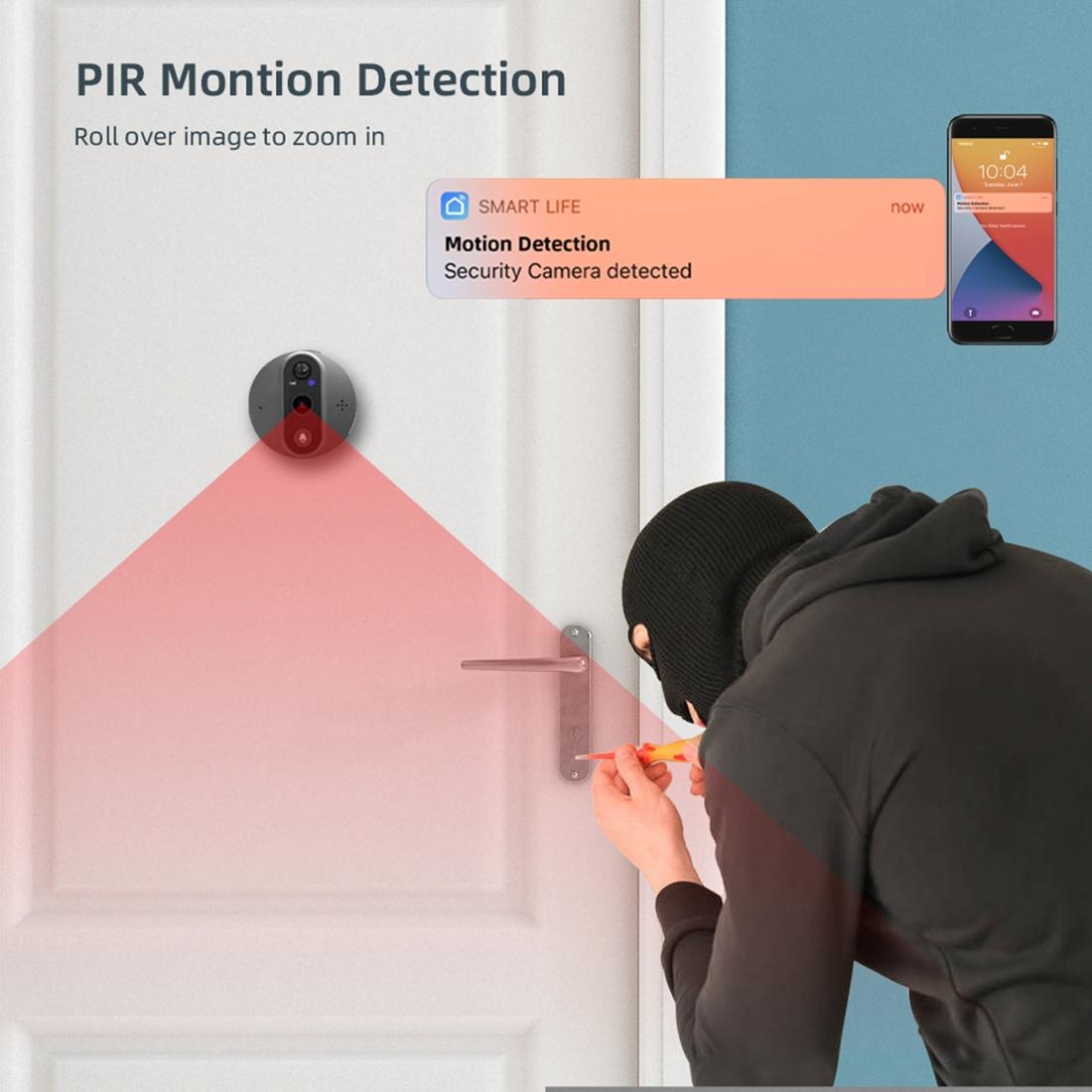 Smart Wifi Doorbell With Night Vision & Motion Detection - 4.3 Inch Screen