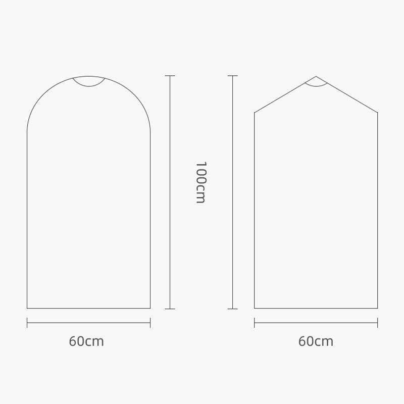 100 Disposable Dust Bags - 60x90cm - Transparent Pp Cover