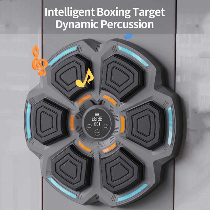 Adjustable 9-Speed Bluetooth Music Boxing Machine With Lights - Black - Light Gray