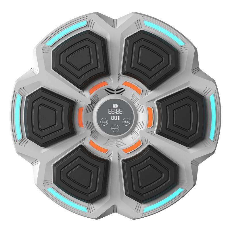 Adjustable 9-Speed Bluetooth Music Boxing Machine With Lights - Black - Light Gray