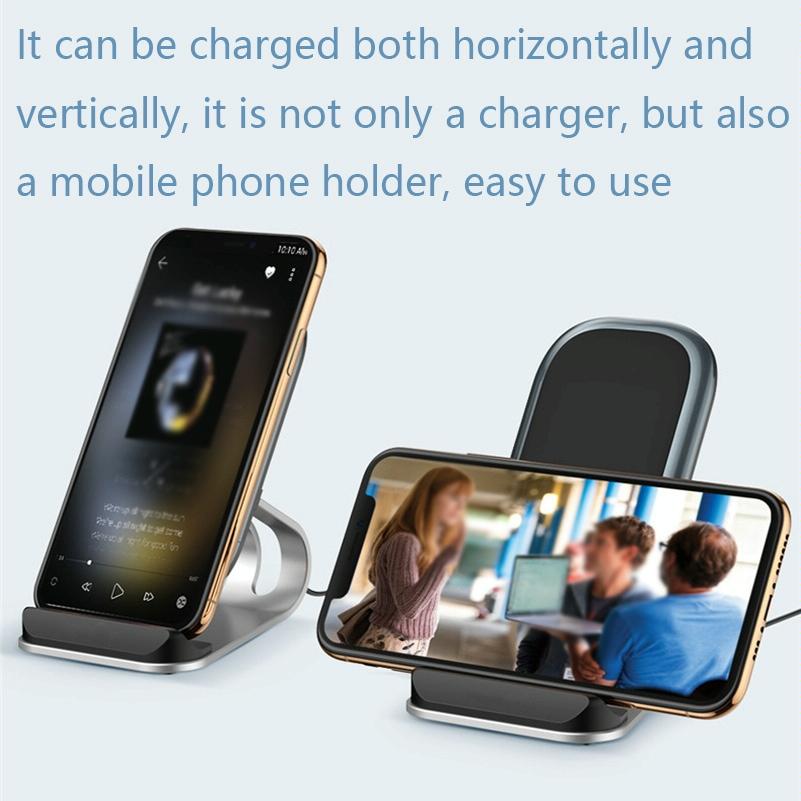 15W Multifunctional Wireless Charger With Stand Silver