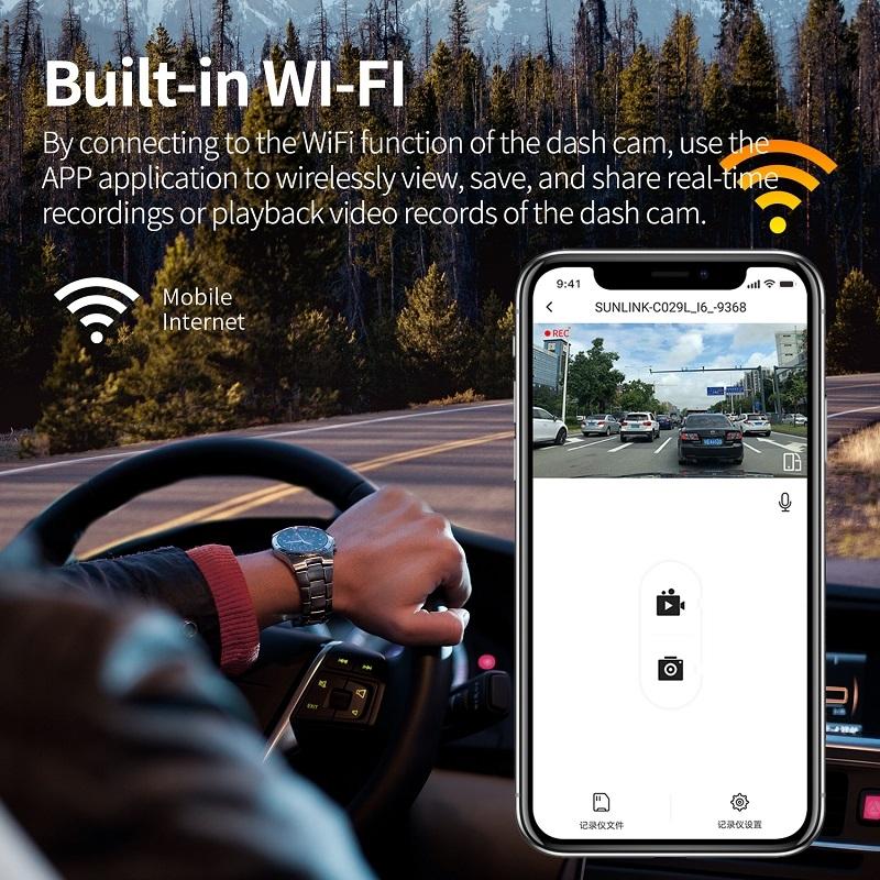 High Definition Car Wifi Dash Cam with Night Vision - 2k - Single Recording 2K