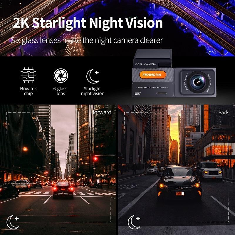 High Definition Car Wifi Dash Cam with Night Vision - 2k - Single Recording 2K