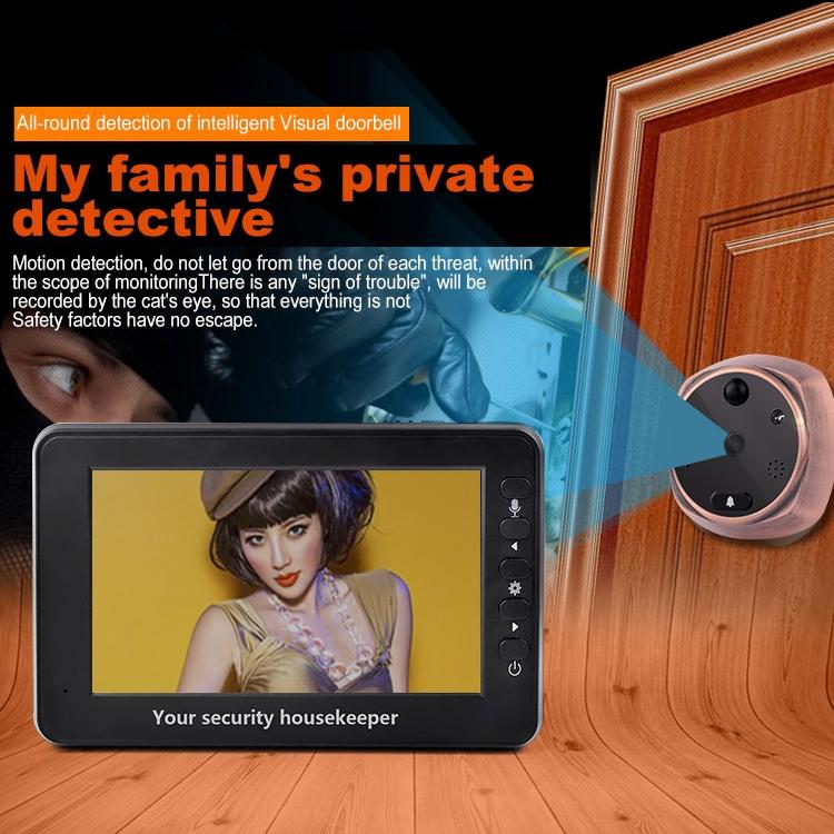 Smart Doorbell With 4.3 Display 3.0Mp Camera Motion Detection Night Vision & Tf Card Support 32Gb Max