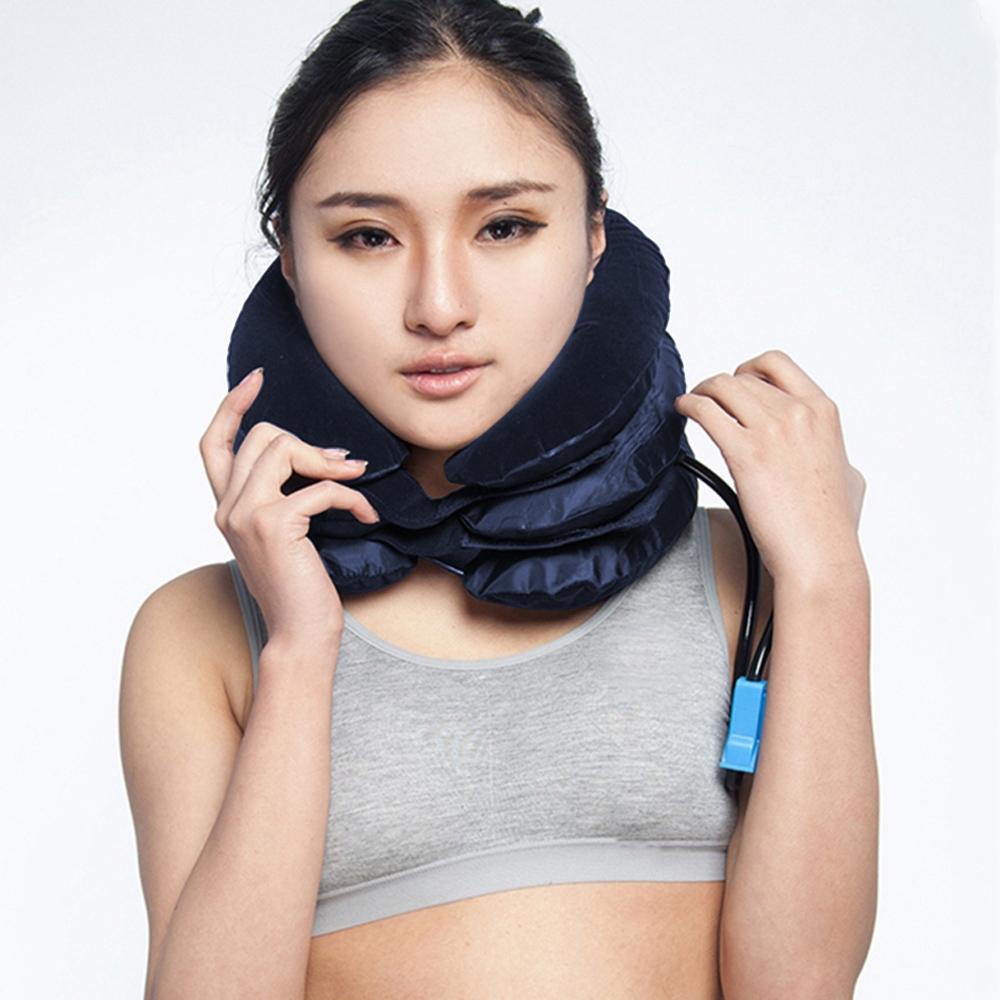 Soft Inflatable Neck Traction Device For Pain Relief Dark Blue