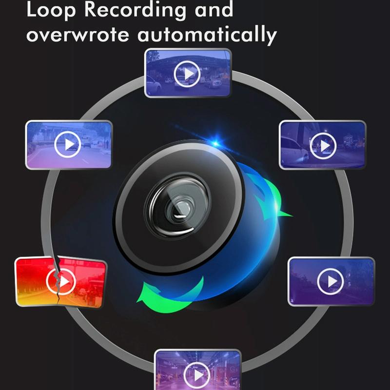Large 9.66 Dual-record Driving Recorder with 2k Touch Screen and Parking Video Reversing Image