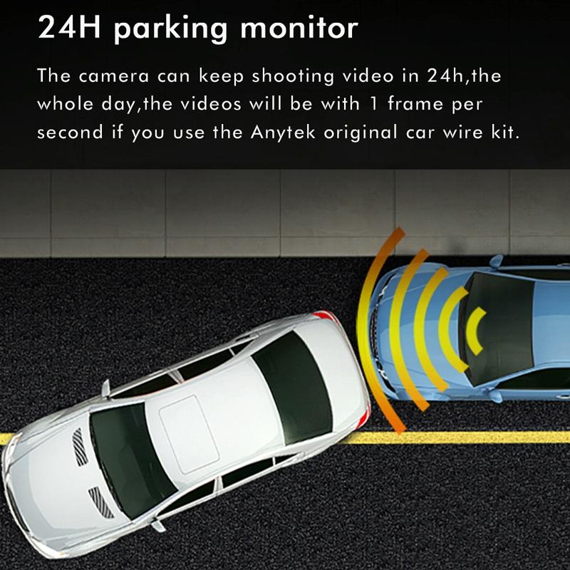 Large 9.66 Dual-record Driving Recorder with 2k Touch Screen and Parking Video Reversing Image