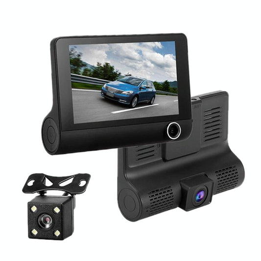 Hd 1080p Car Dvr with 3-in-1 Function and Wide Angle Night Vision - 4 Inch