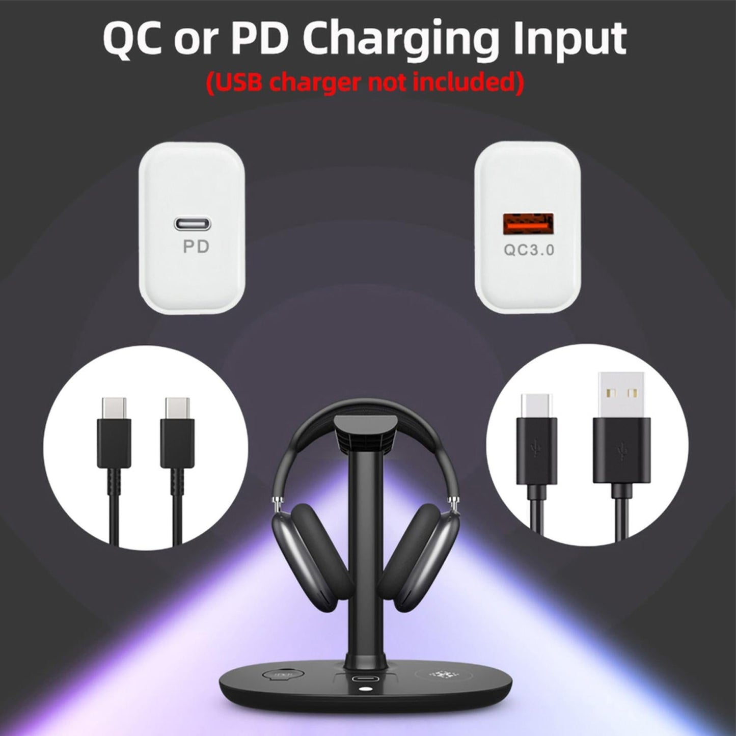 4 In 1 Wireless Charger For Phone Watch Airpods