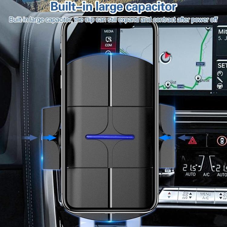 Wireless 10w Fast Charge Car Phone Holder with Voice Broadcast - Automatic