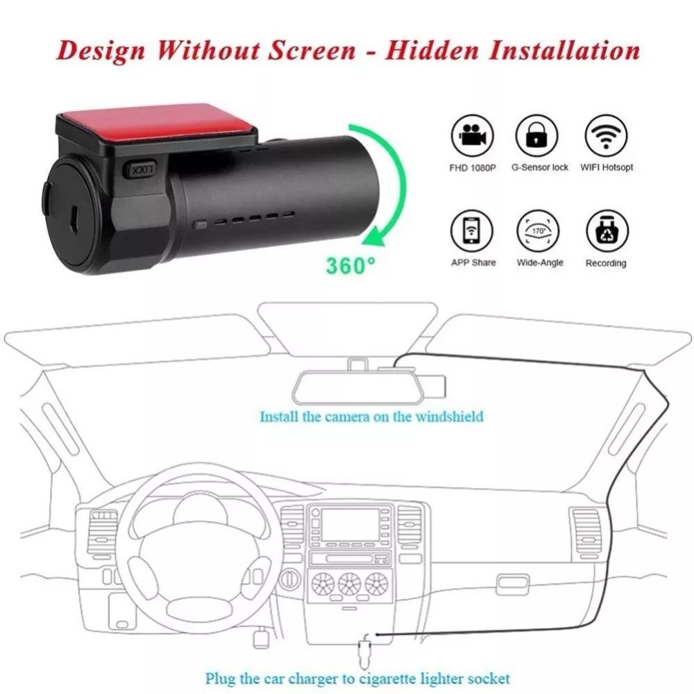 Full Hd Mini Car Dash Cam with Wifi and Motion Detection