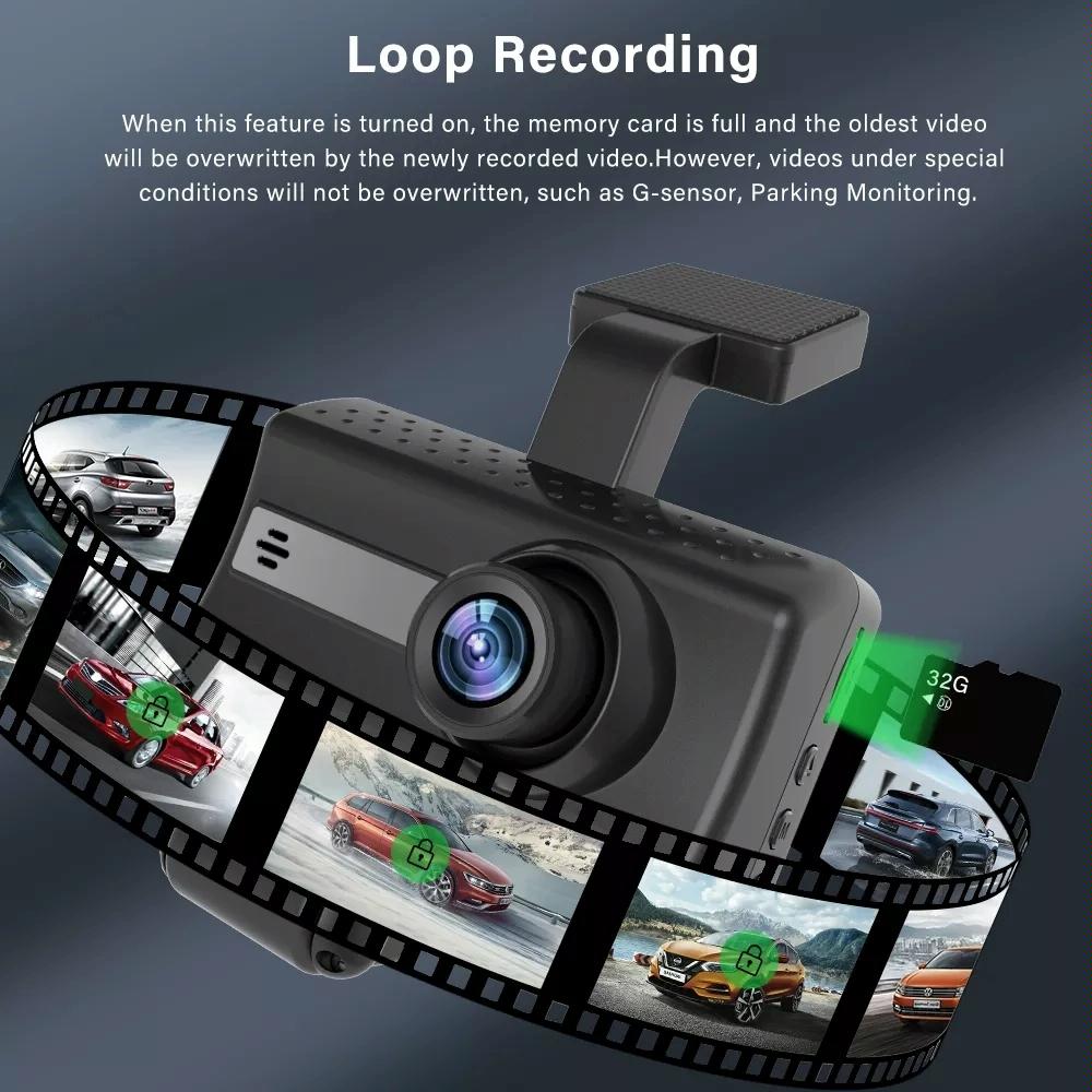 Hd Dual Camera Car Dash Cam with Infrared Night Vision
