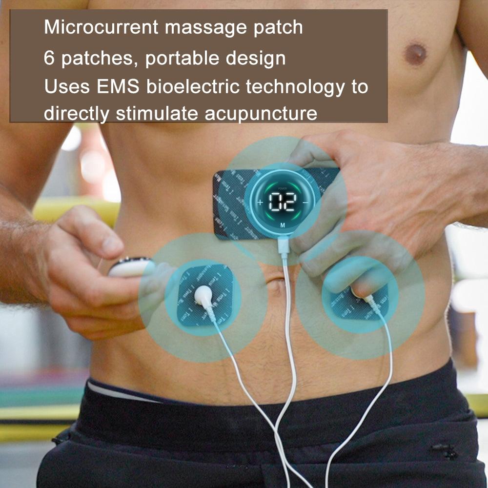 Ems Cervical Massager Patch Full Body Pulse Therapy - Double Host Without Remote