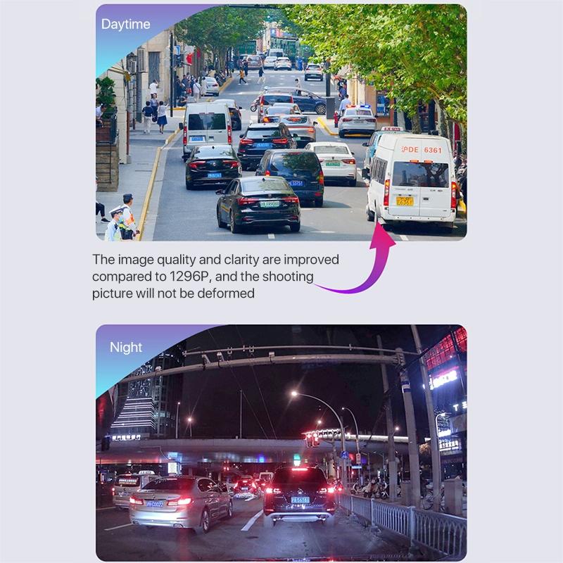 Panoramic Triple Recording Wifi Dash Cam with 2k Ultra Hd Night Vision