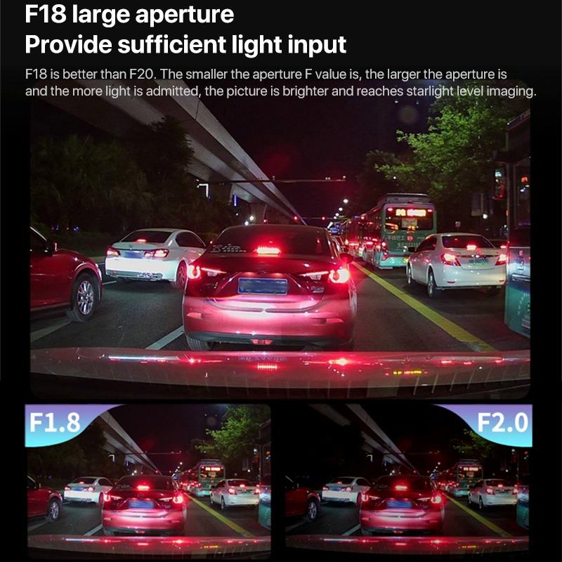 Panoramic Triple Recording Wifi Dash Cam with 2k Ultra Hd Night Vision