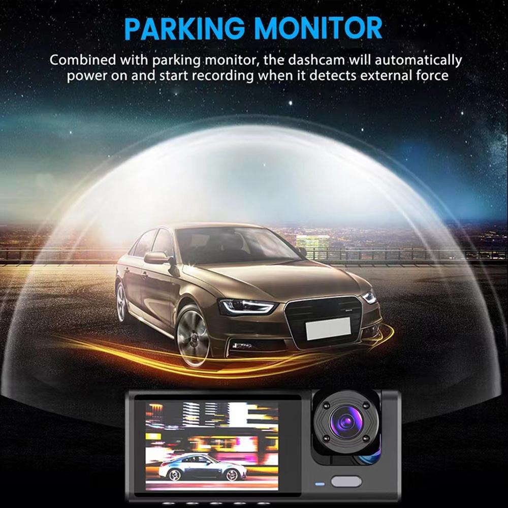Hd Night Vision Car Driving Recorder with 3 Lenses