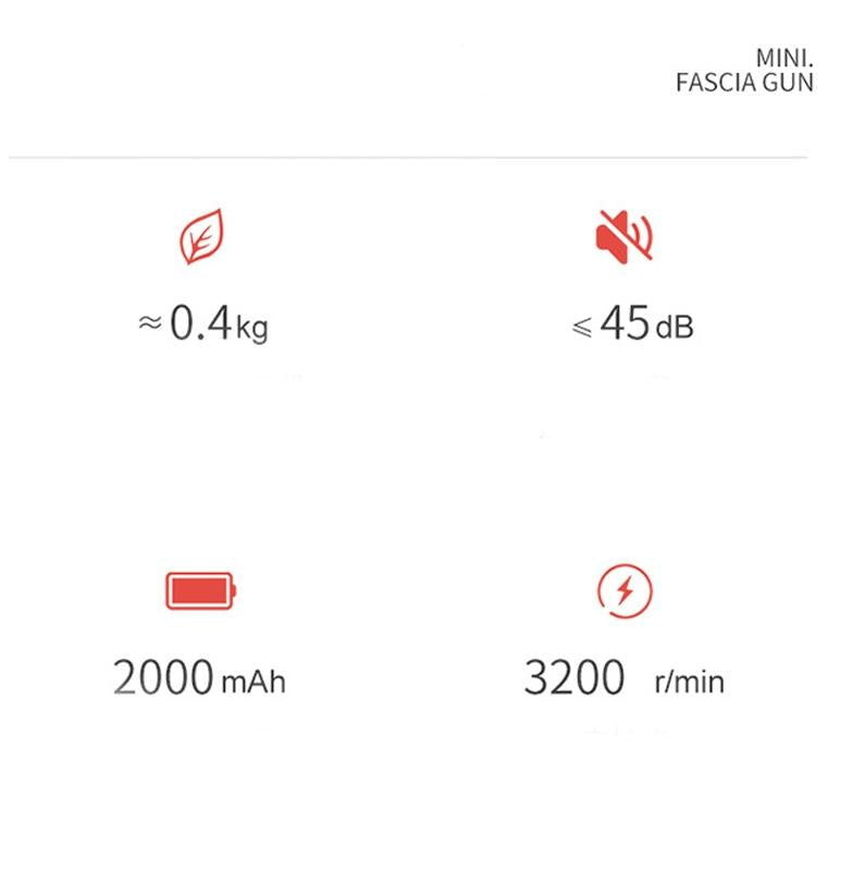 Electric Shock Muscle Massage Gun - Silver Pocket