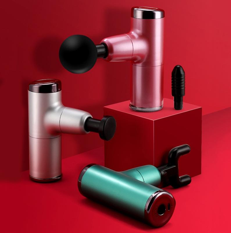 Electric Shock Muscle Massage Gun - Pink Minia