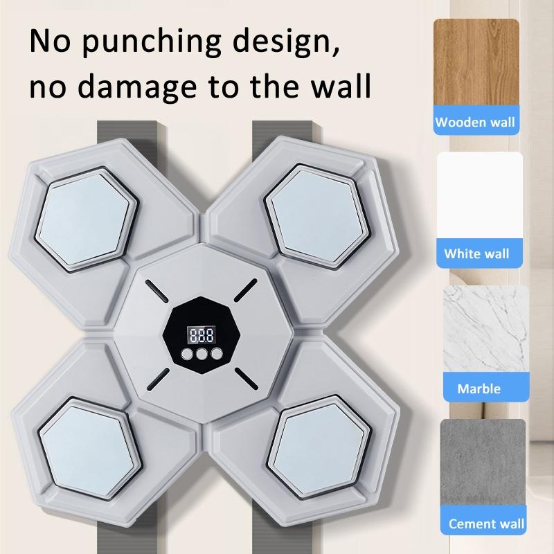 Rechargeable Bluetooth Boxing Machine With Adult & Child Gloves - Blue - With Child Gloves Blue