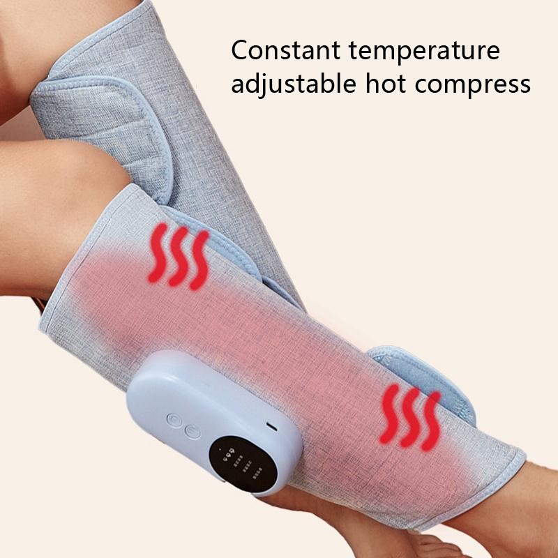 Wireless Leg Massager Gray Double Hot Compress + Air Pressure + Vibration
