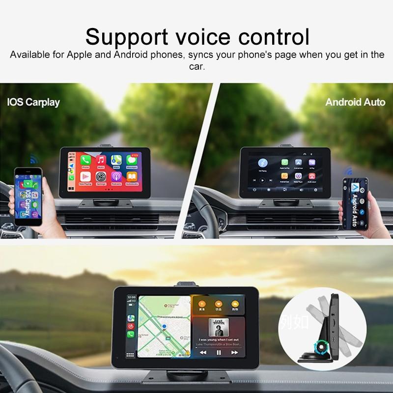 7 Wireless Carplay Car Navigator with Smart Driving Recorder