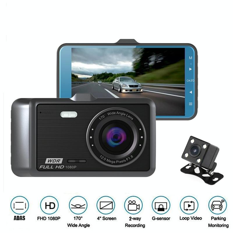 Hd 1080p Dual Camera Car Recorder with 4 Ips Screen and 170 Degree Wide Angle