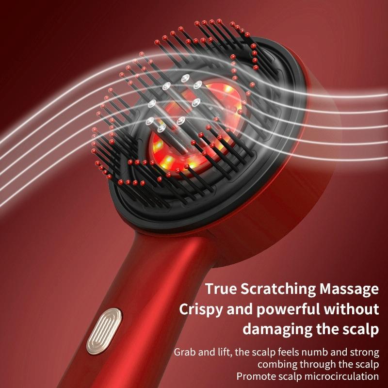Red Light Scalp Massage Comb For Hair Growth 630Nm Liquid Care - Red