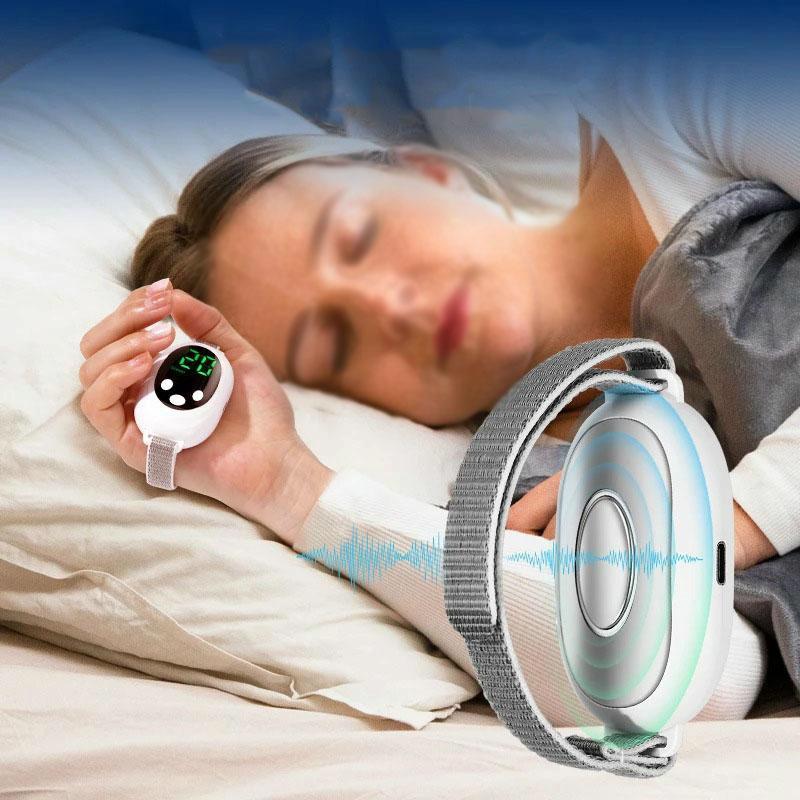 Smart Handheld Sleep Meter Ems Pulse Sleep Aid - White