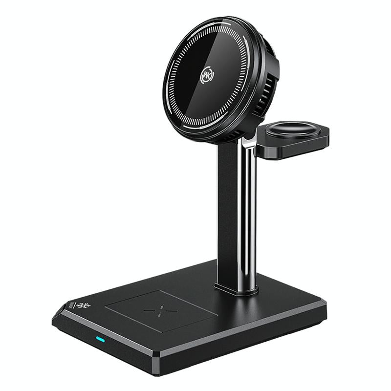15W 4 In 1 Magnetic Wireless Charger Stand - Black