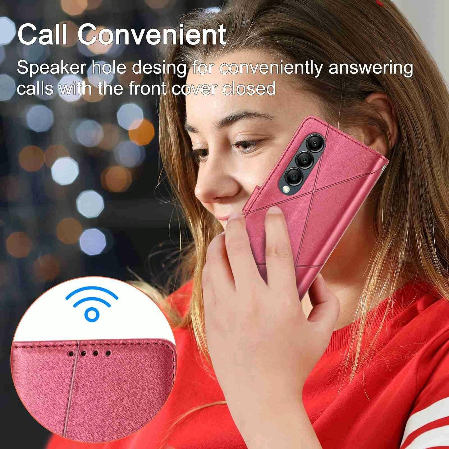 For Samsung Galaxy Z Fold4 5G Embossed Pu Leather Phone Case - Blue