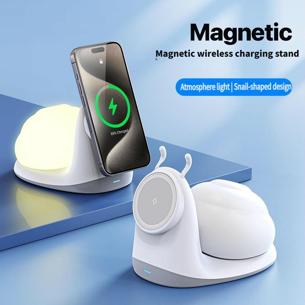 Wireless Charger With Night Light White