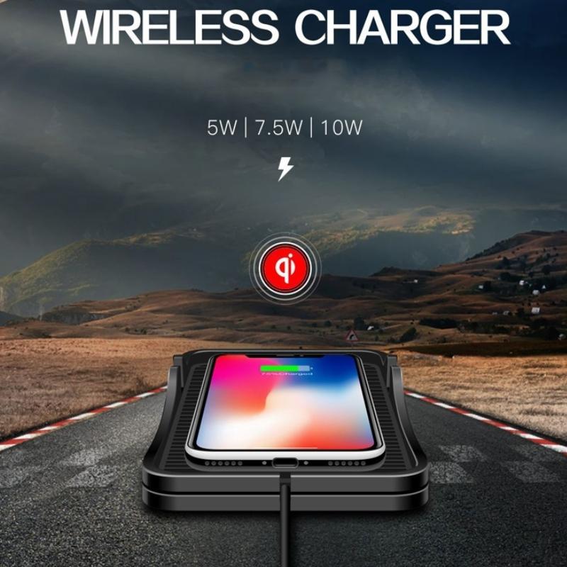 15w Wireless Car Charger for Apple & Android Phones with Type-c Interface