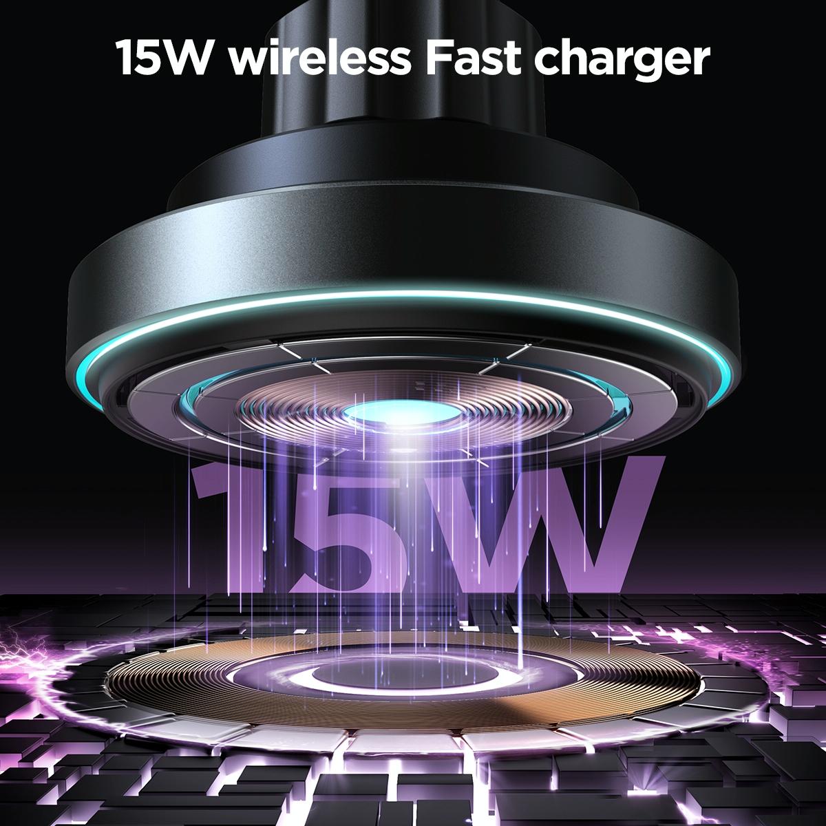 Pro Magnetic Wireless Car Charger for Jr-zs240 - Black